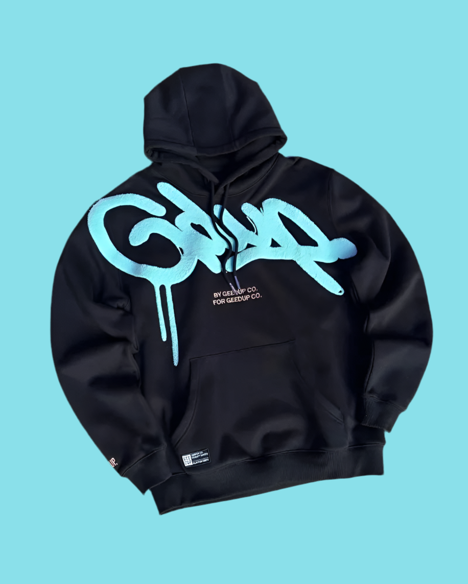 Letter Print Street Hip Hop Vintage Casual Loose Hoodie