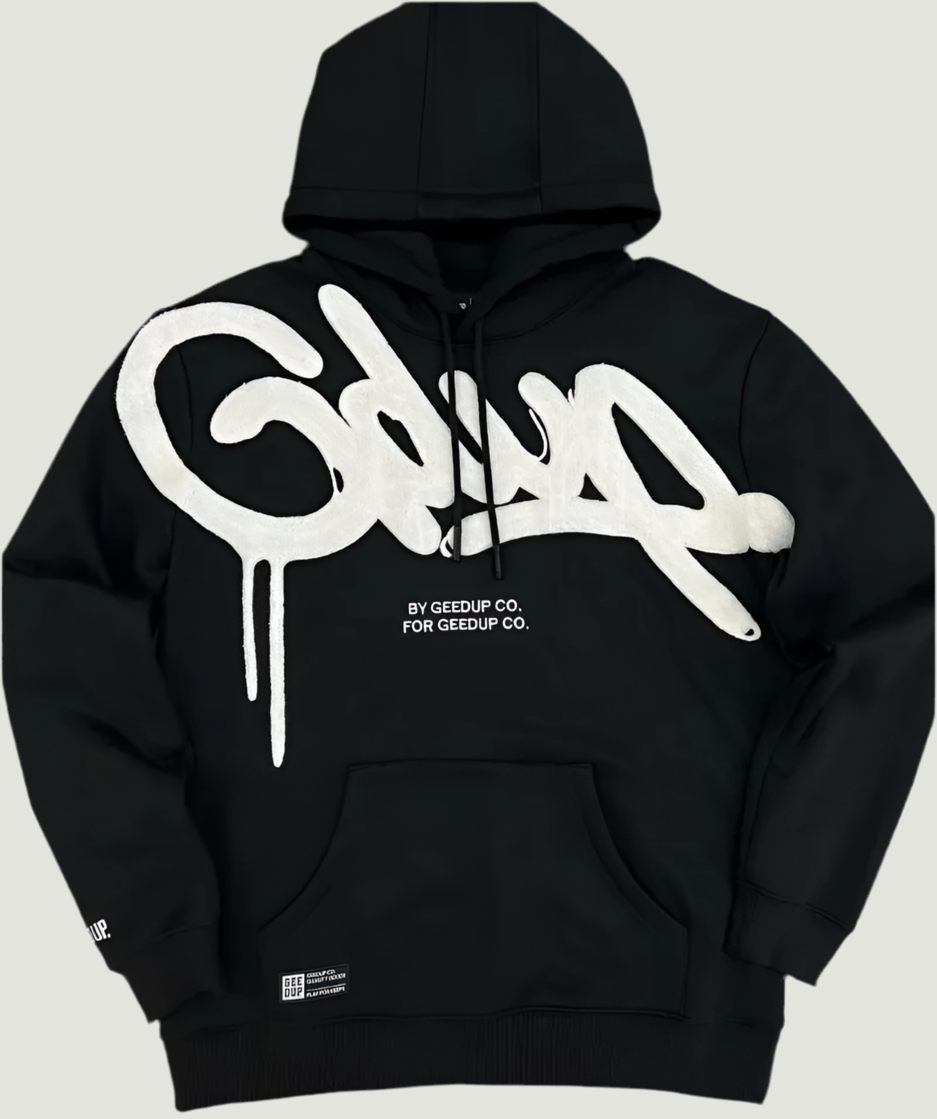 Letter Print Street Hip Hop Vintage Casual Loose Hoodie