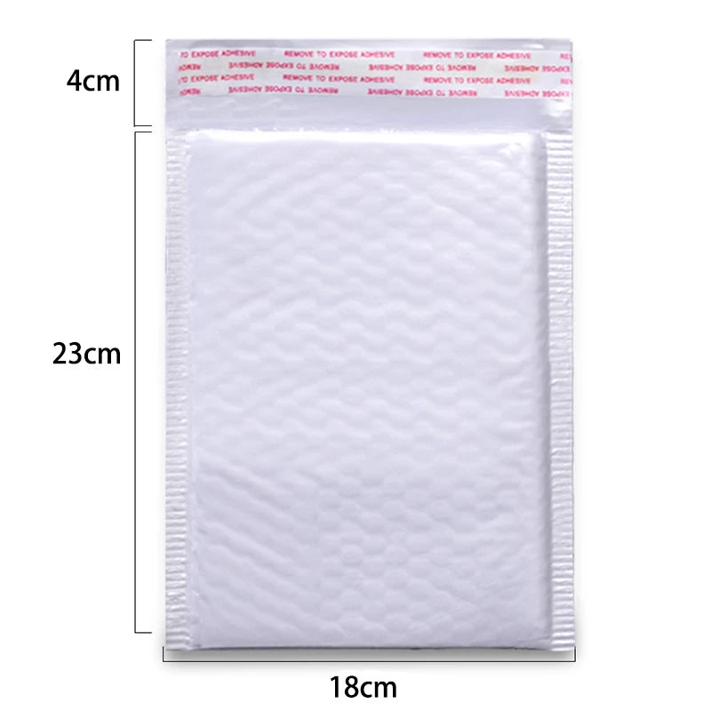 50Pcs Bubble Mailers White Poly Bubble Mailer Self Seal Padded Gift Bag Packaging Envelope Bags Book Shipping Package Bag