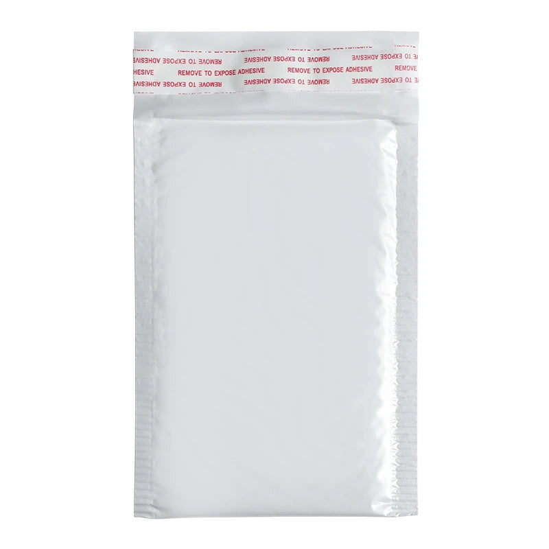50Pcs Bubble Mailers White Poly Bubble Mailer Self Seal Padded Gift Bag Packaging Envelope Bags Book Shipping Package Bag