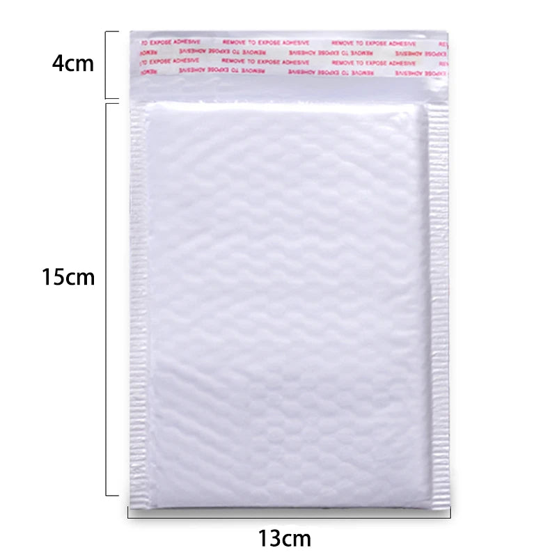 50Pcs Bubble Mailers White Poly Bubble Mailer Self Seal Padded Gift Bag Packaging Envelope Bags Book Shipping Package Bag