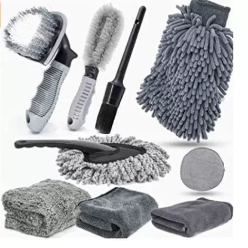 Best Selling Car Washing Suits 9-Piece Car Wash Waterproof Gloves Tire Gap Cleaning Brush Encryption Car Washing Gloves