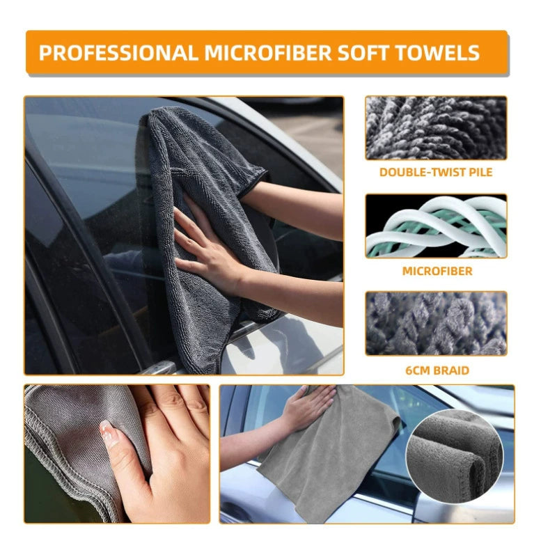 Best Selling Car Washing Suits 9-Piece Car Wash Waterproof Gloves Tire Gap Cleaning Brush Encryption Car Washing Gloves