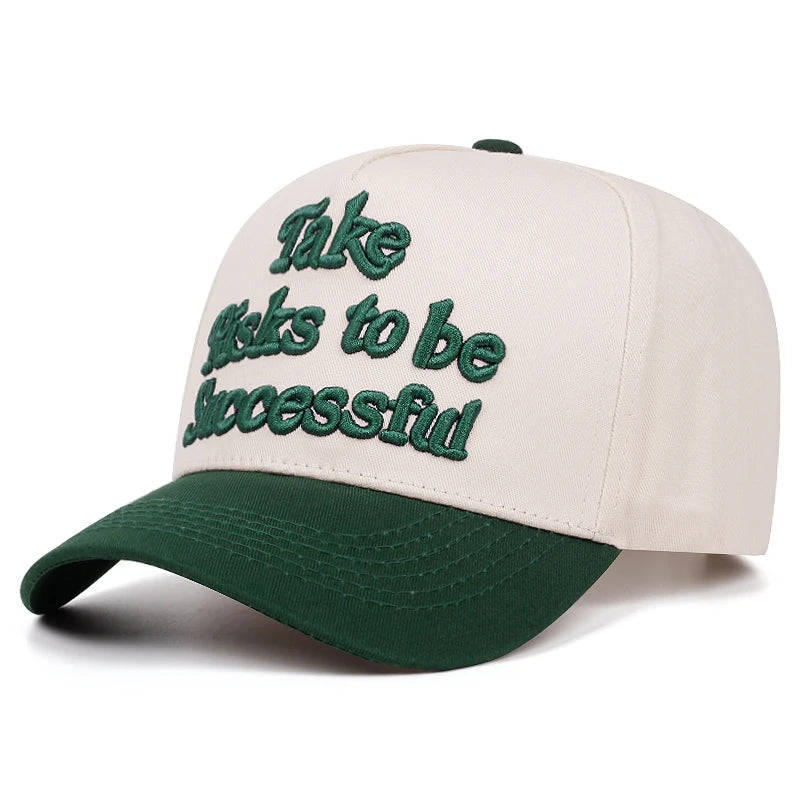 " TAKE RISK TO BE SUCCESFUL " Casual Polyester Baseball Cap