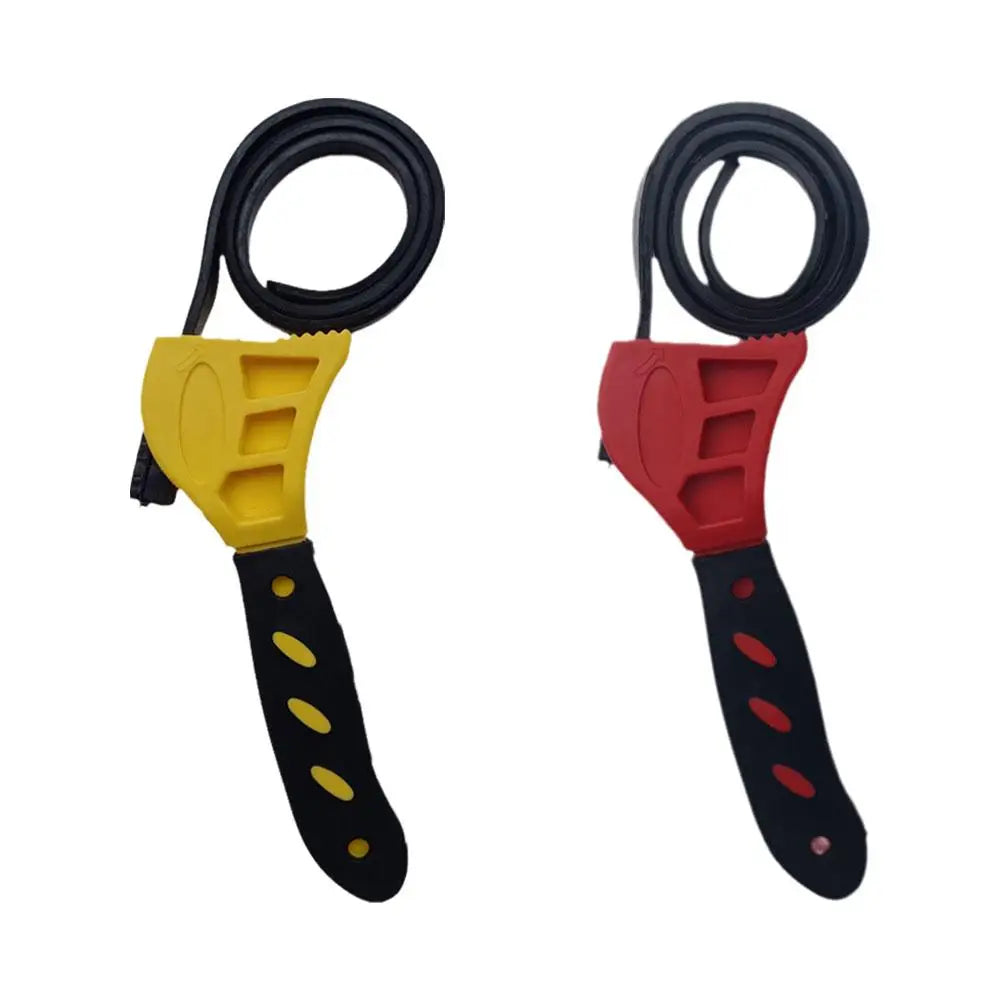 Multifunctional Belt Wrench Adjustable Rubber Strap Jar Wrench Tool Opener Wrench Cartridge Pipe Wre Filter Oil Disassembly 6in