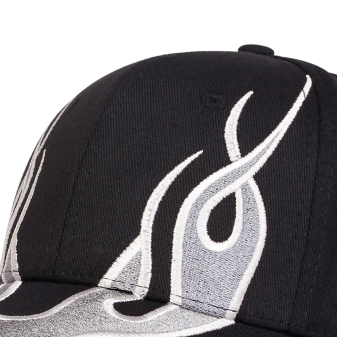 Unisex Flame Embroidered Baseball Cap
