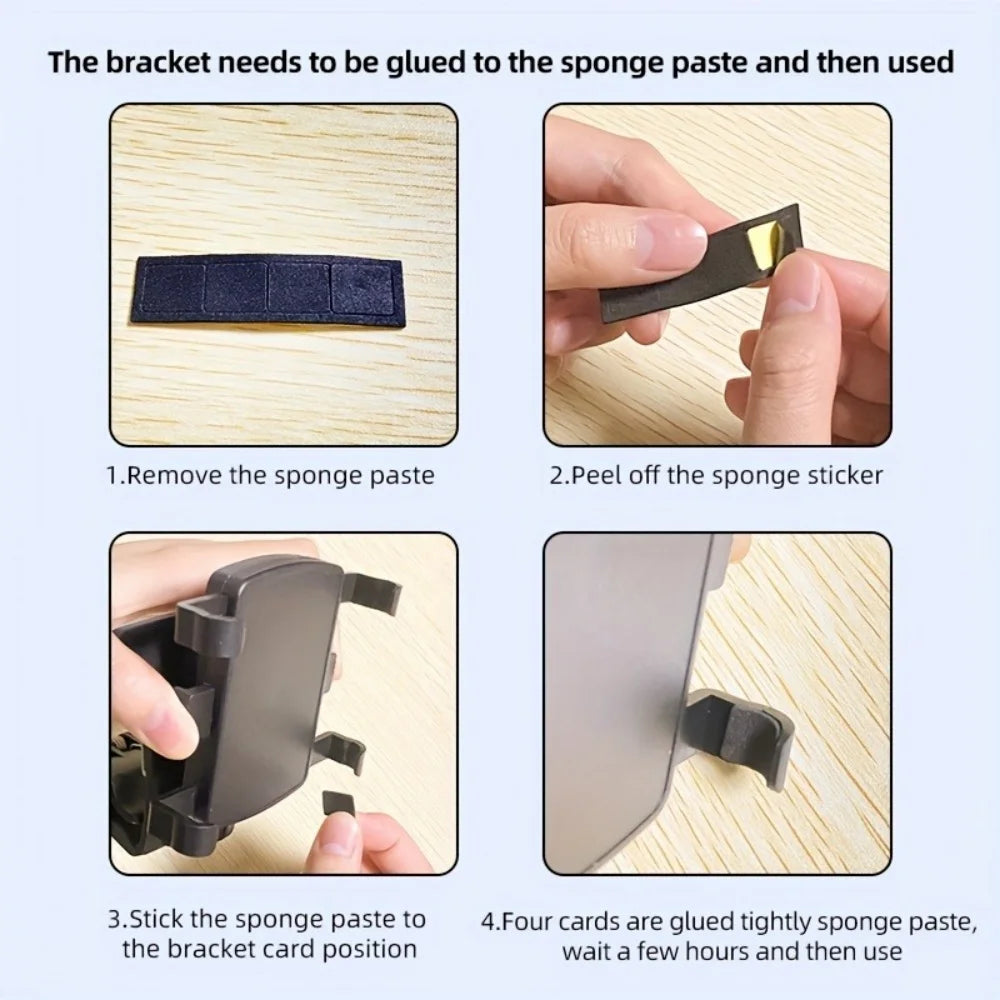 Universal phone support for car edge table 360°