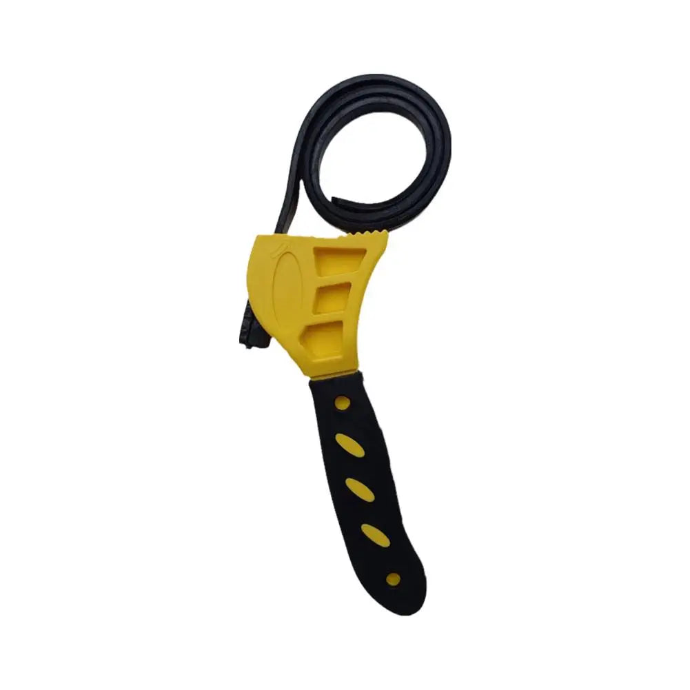 Multifunctional Belt Wrench Adjustable Rubber Strap Jar Wrench Tool Opener Wrench Cartridge Pipe Wre Filter Oil Disassembly 6in