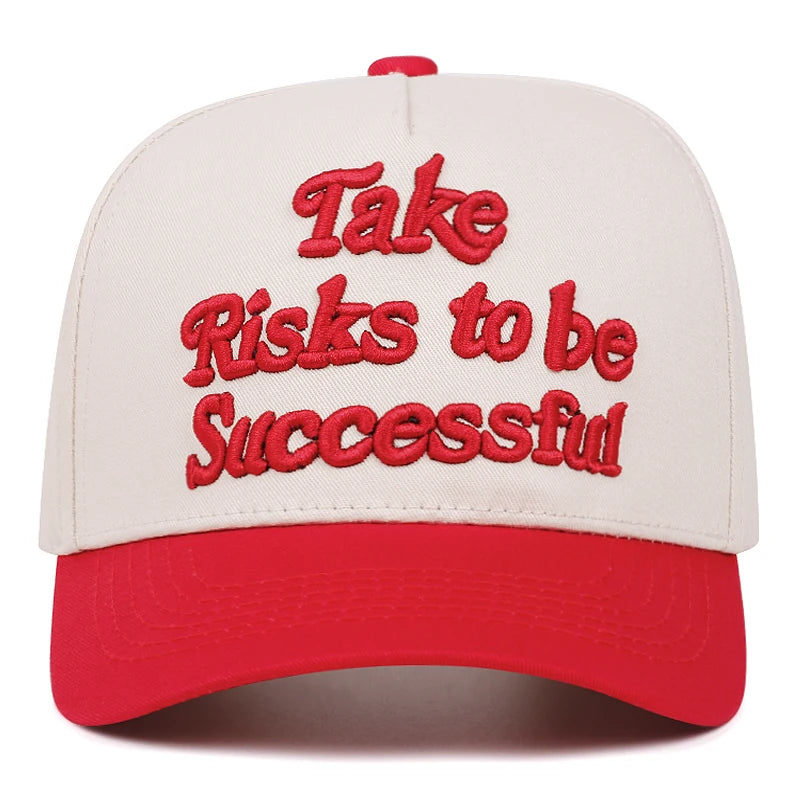" TAKE RISK TO BE SUCCESFUL " Casual Polyester Baseball Cap