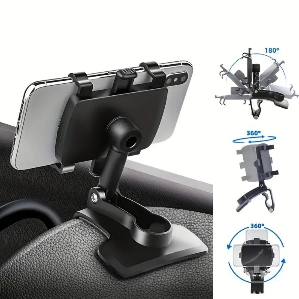 Universal phone support for car edge table 360°