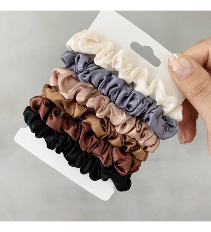 6/12 PCS Elegant women's headband, rubber band, elastic band, softer than silk hair | Satin headband |