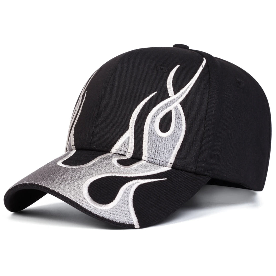 Unisex Flame Embroidered Baseball Cap