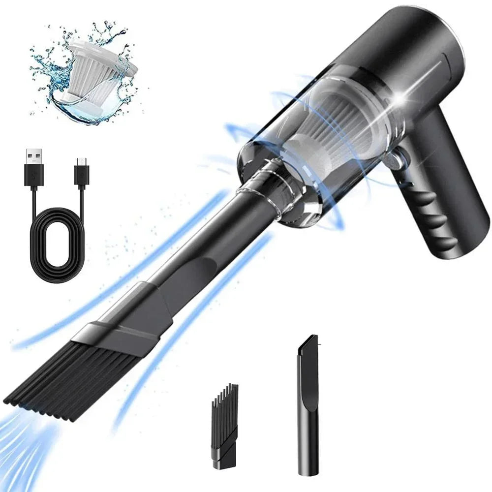 Car Vacuum Cleaner, Wireless Charging, Dual-purpose Suction and Blowing, Small Mini Handheld, High Power for Car Interior