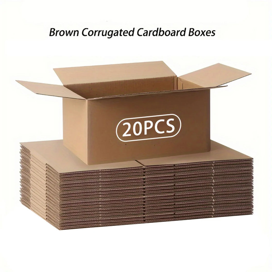 Mailing Shipping Boxes, 7.87x4.13x5.31inches, Brown Corrugated Cardboard Mailer Box With Lids, Single Wall, 32Lb/sq inch,