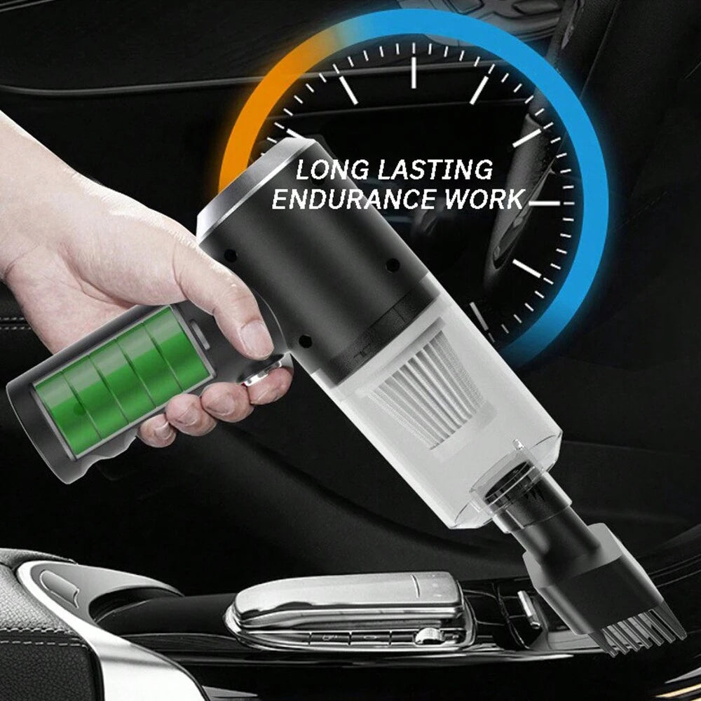 Car Vacuum Cleaner, Wireless Charging, Dual-purpose Suction and Blowing, Small Mini Handheld, High Power for Car Interior
