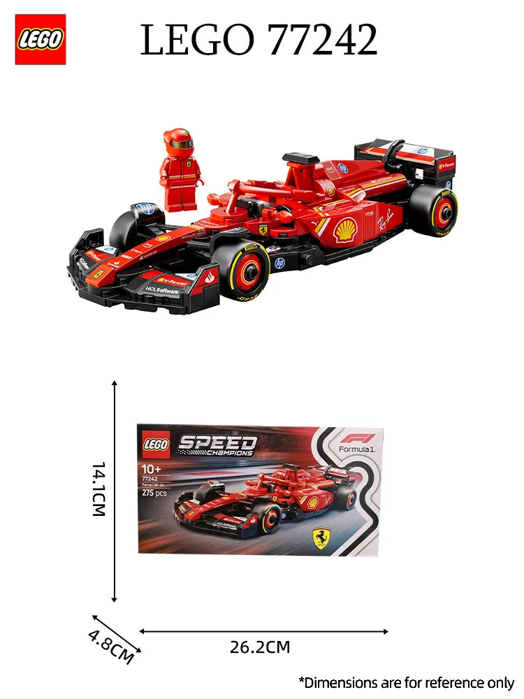 Lego 77242 Ferrari Sf-24 F1 Racing 2025 New Kidsren's Educational Building Toy Building Blocks