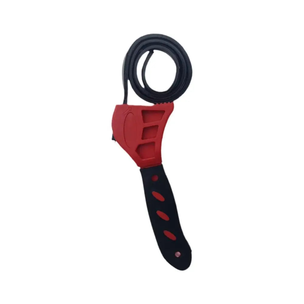 Multifunctional Belt Wrench Adjustable Rubber Strap Jar Wrench Tool Opener Wrench Cartridge Pipe Wre Filter Oil Disassembly 6in
