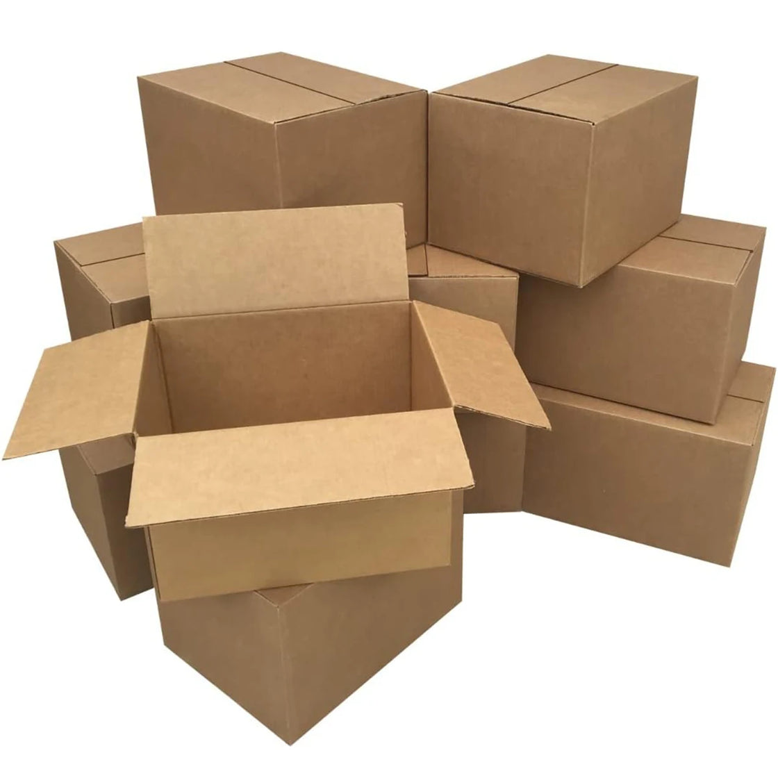 Mailing Shipping Boxes, 7.87x4.13x5.31inches, Brown Corrugated Cardboard Mailer Box With Lids, Single Wall, 32Lb/sq inch,