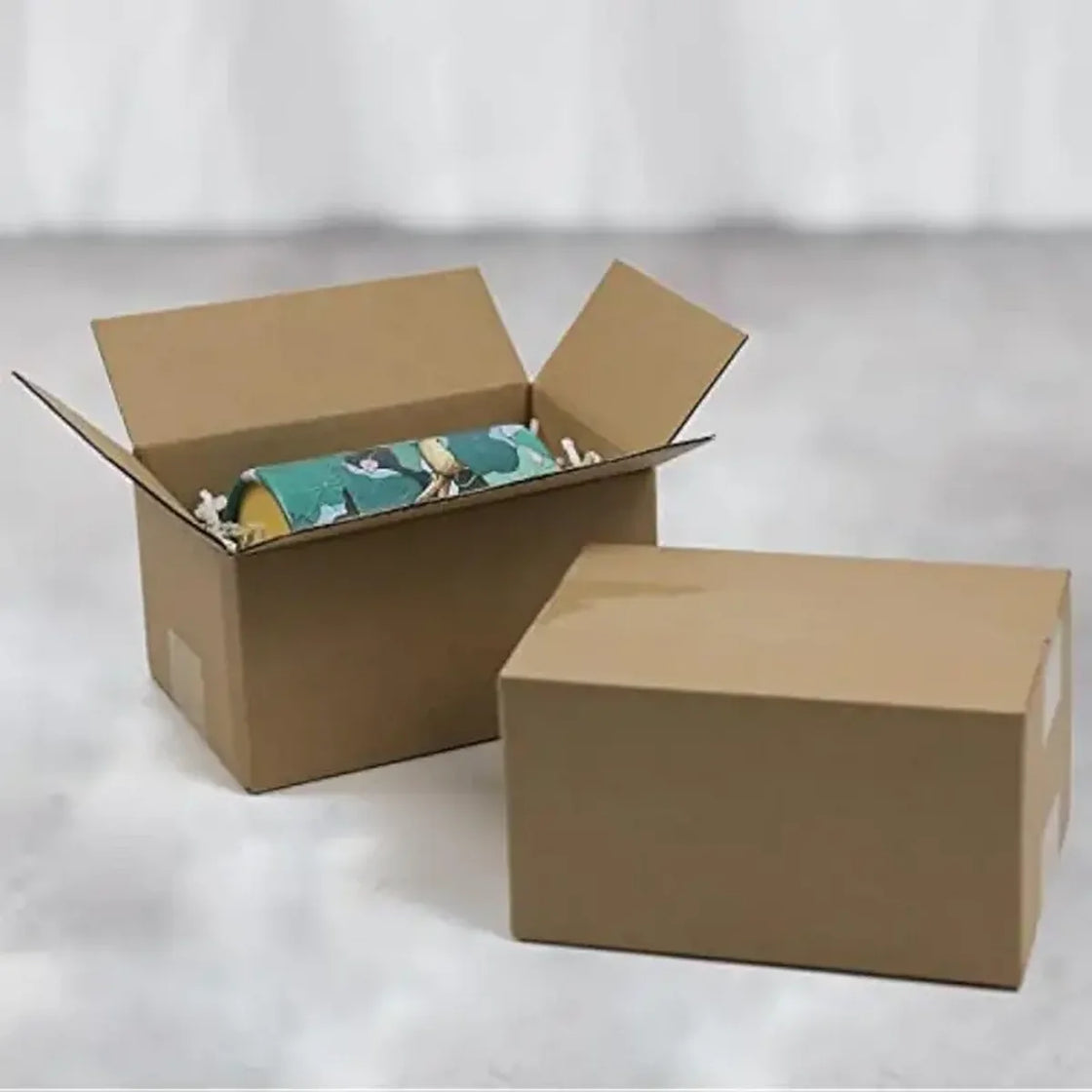 Mailing Shipping Boxes, 7.87x4.13x5.31inches, Brown Corrugated Cardboard Mailer Box With Lids, Single Wall, 32Lb/sq inch,