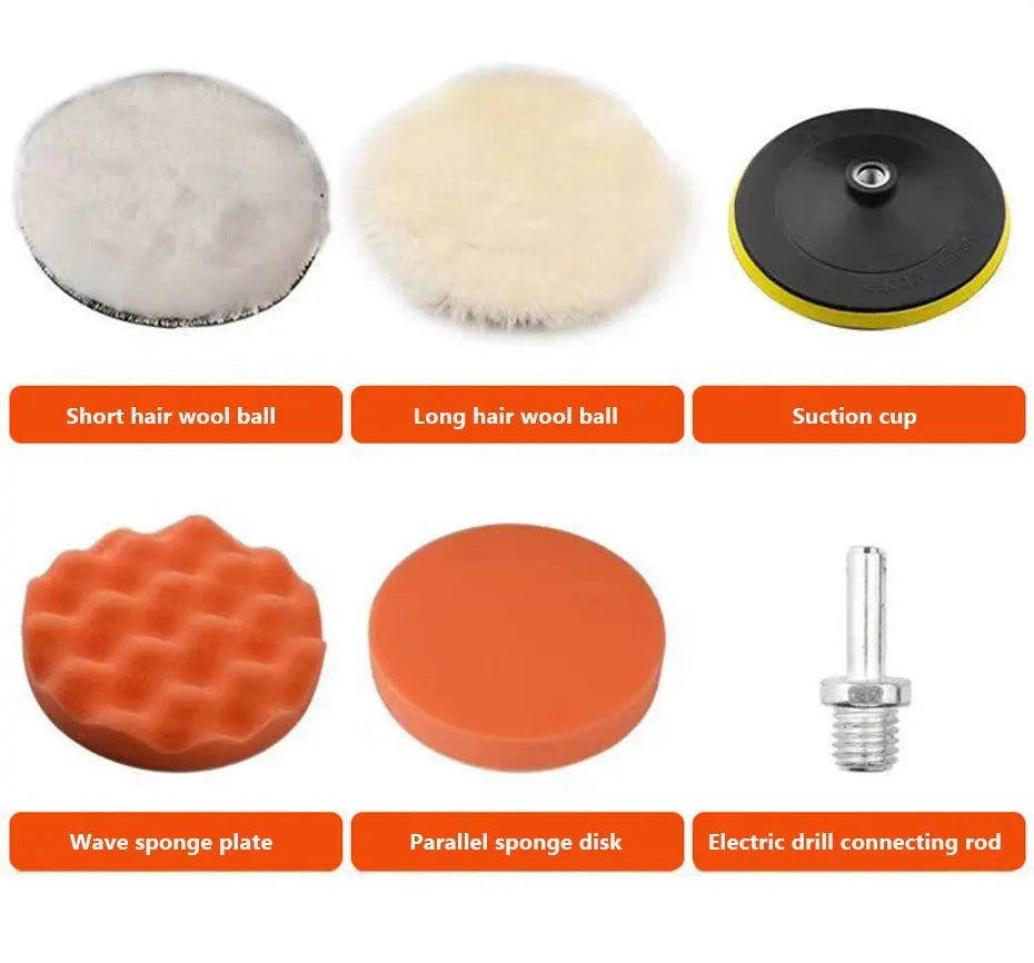 SEAMETAL 6pcs/set Car Polishing Sponge Pads Kit Foam Pad Buffer Kit Polishing Machine Wax Pads 3/4/5 Inch for Removing Scratches