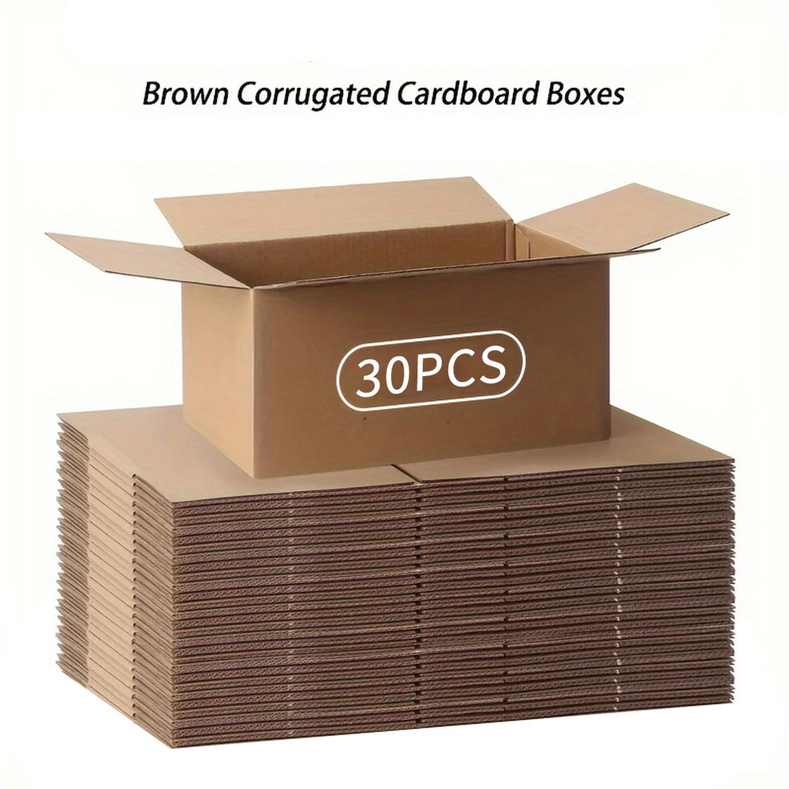 Mailing Shipping Boxes, 7.87x4.13x5.31inches, Brown Corrugated Cardboard Mailer Box With Lids, Single Wall, 32Lb/sq inch,