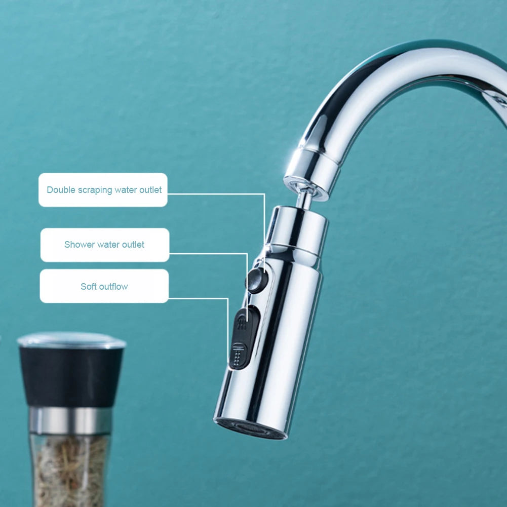 360 Degree Rotatable Faucet Extender Kitchen Faucet Aerator Anti Splash Faucet Aerator Saving Water Tap Nozzle For Bathroom Sink