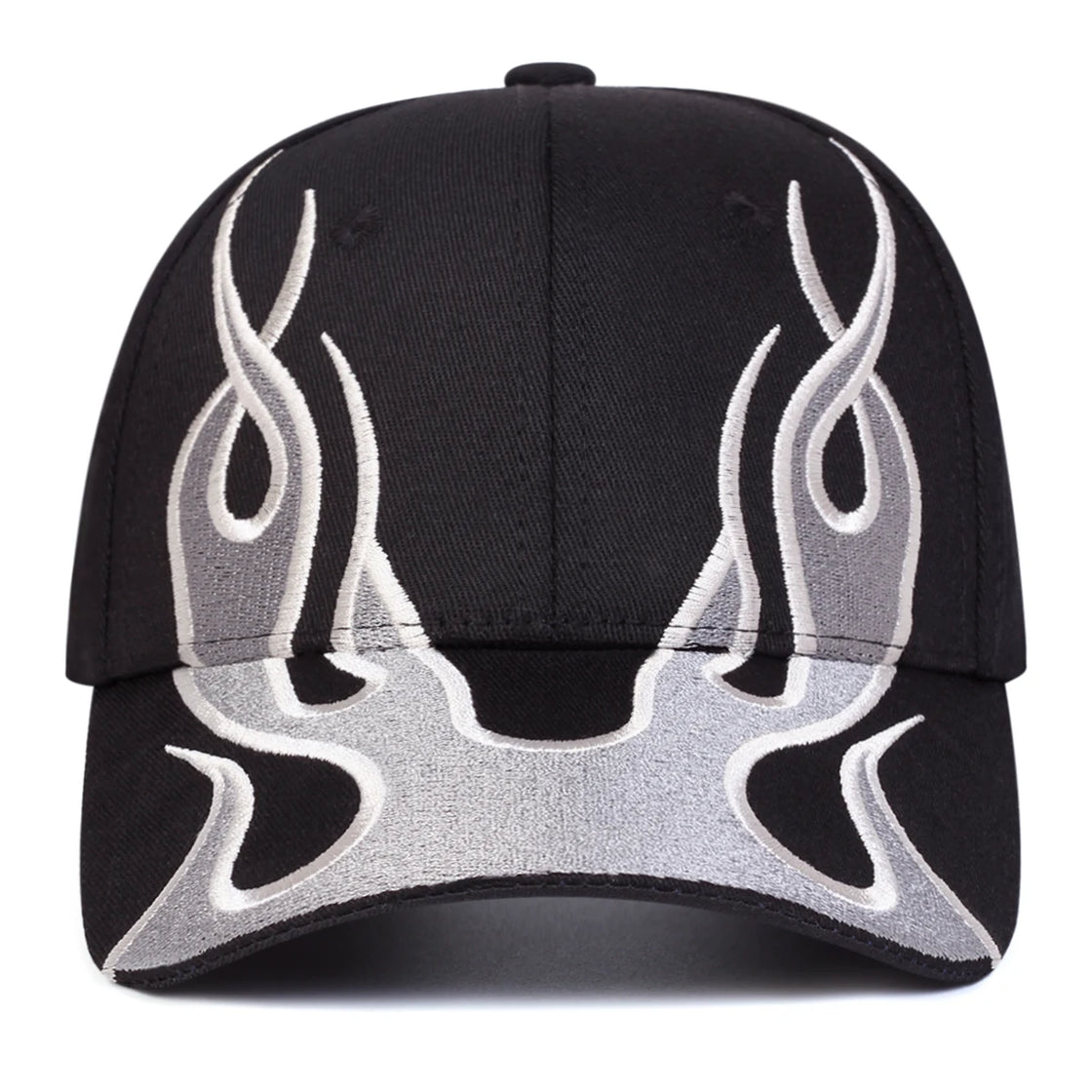 Unisex Flame Embroidered Baseball Cap
