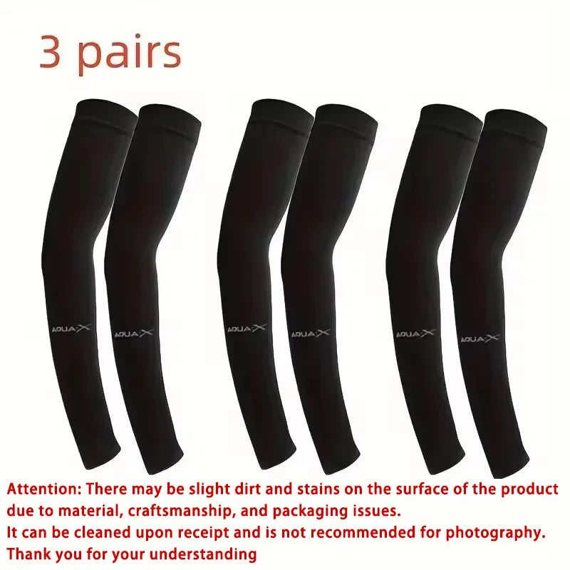3 Pair of Breathable Sun Protection Sleeves - Breathable & UV Protective Gear for Sports, Driving, & Outdoor Adventures