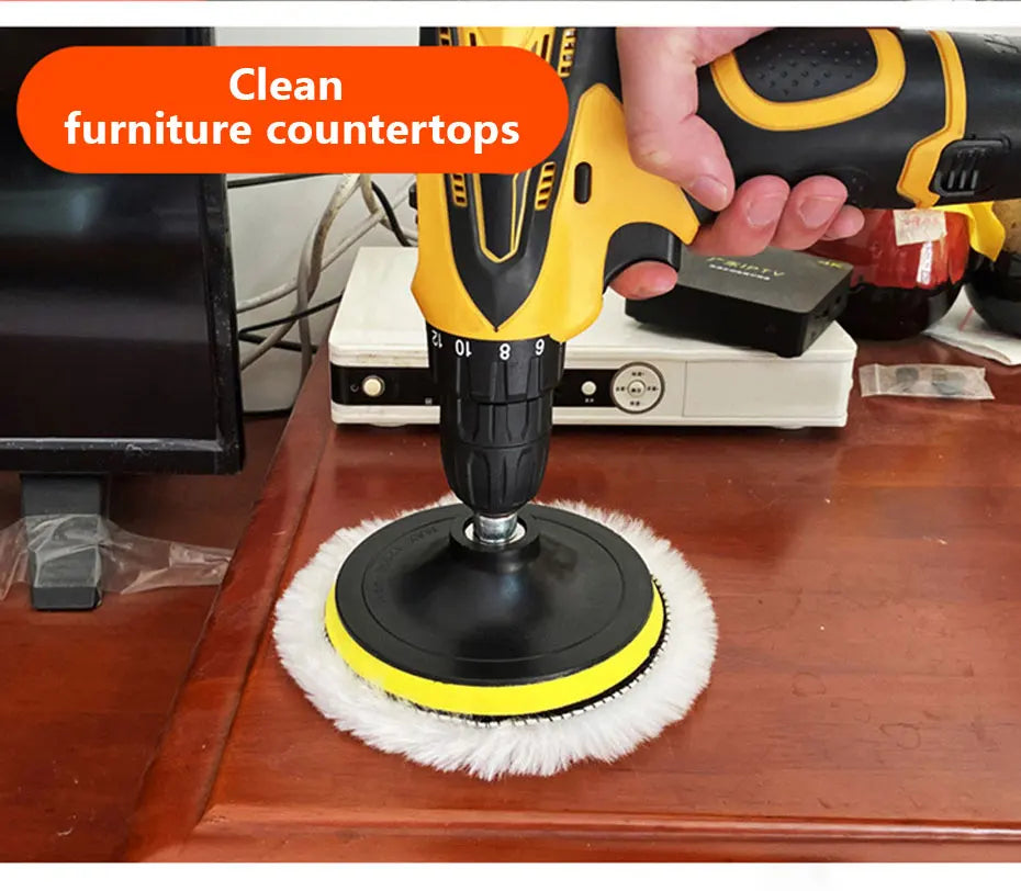 SEAMETAL 6pcs/set Car Polishing Sponge Pads Kit Foam Pad Buffer Kit Polishing Machine Wax Pads 3/4/5 Inch for Removing Scratches