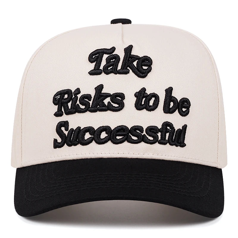 " TAKE RISK TO BE SUCCESFUL " Casual Polyester Baseball Cap