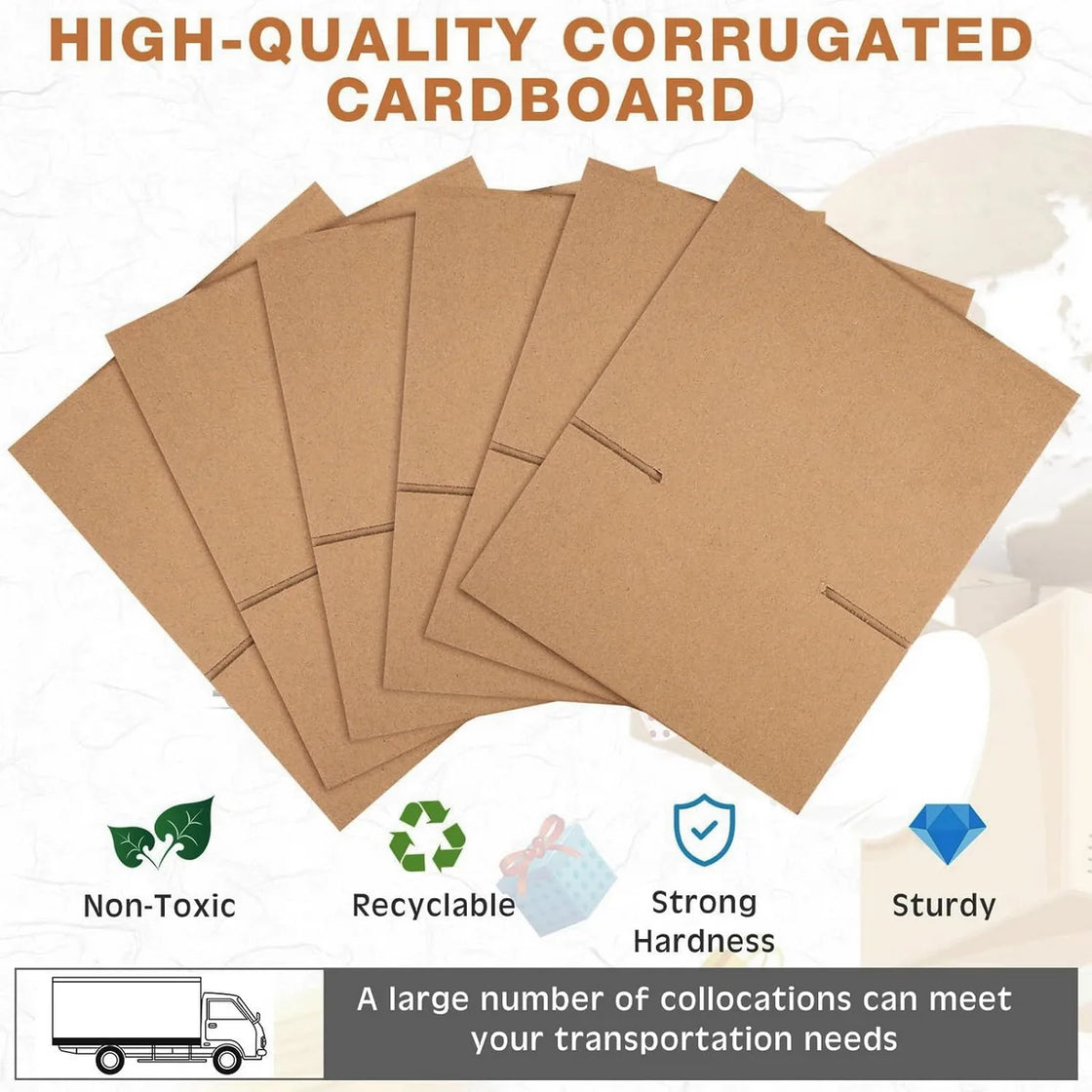 Mailing Shipping Boxes, 7.87x4.13x5.31inches, Brown Corrugated Cardboard Mailer Box With Lids, Single Wall, 32Lb/sq inch,