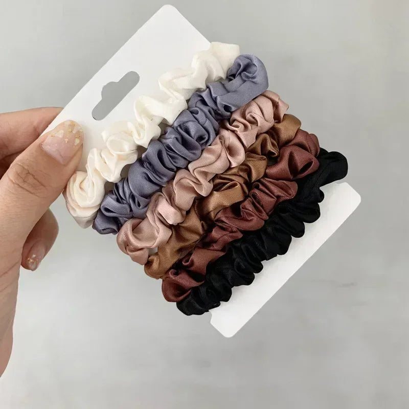 6/12 PCS Elegant women's headband, rubber band, elastic band, softer than silk hair | Satin headband |